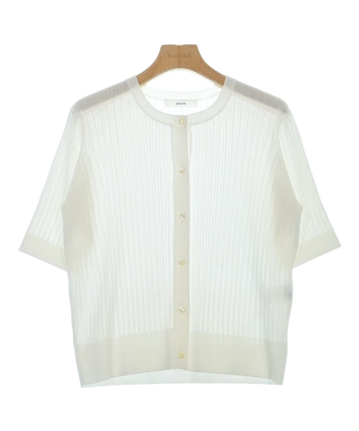 【新品未使用】ebure 24aw ニット ebure（エブール）ニット・セーター 白 サイズ:38(M位) レディース