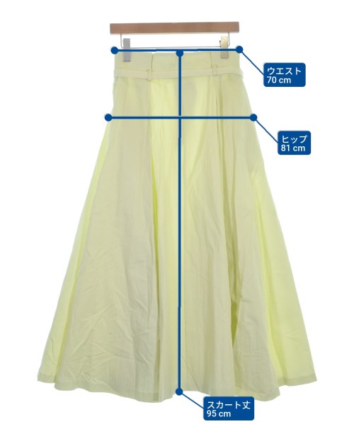ebure（エブール）ロング・マキシ丈スカート 黄 サイズ:38(M位) レディース/2200640656065