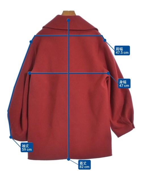 ebure（エブール）ステンカラーコート 赤 サイズ:36(S位) レディース/2200643221024