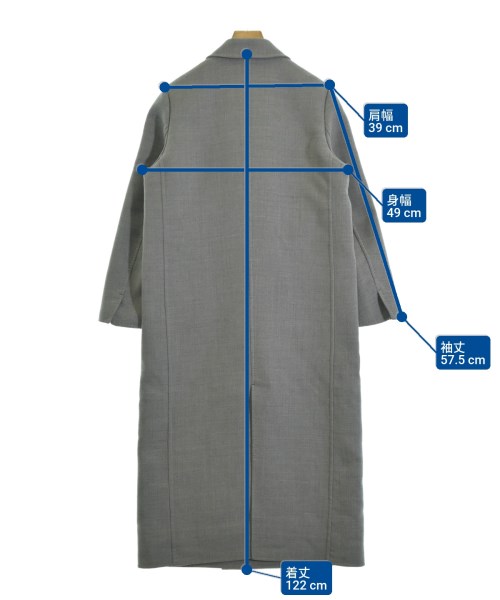 ebure（エブール）チェスターコート グレー サイズ:36(S位) レディース/2200644430104