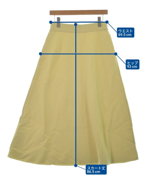 ebure（エブール）ロング・マキシ丈スカート 黄 サイズ:38(M位) レディース/2200631136934