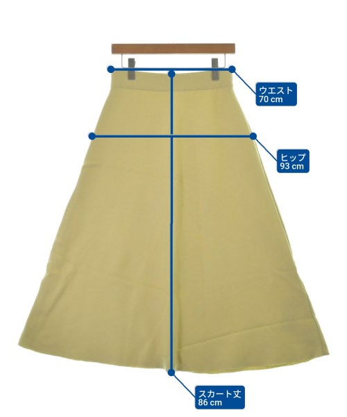 ebure（エブール）ロング・マキシ丈スカート 黄 サイズ:38(M位) レディース/2200631136941
