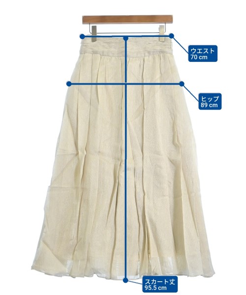 ebure（エブール）ロング・マキシ丈スカート 白 サイズ:38(M位) レディース/2200631138600