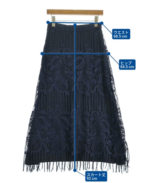 ebure（エブール）ロング・マキシ丈スカート 紺 サイズ:38(M位) レディース/2200631142270