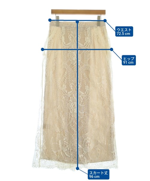 ebure（エブール）ロング・マキシ丈スカート ベージュ サイズ:38(M位) レディース/2200631142324