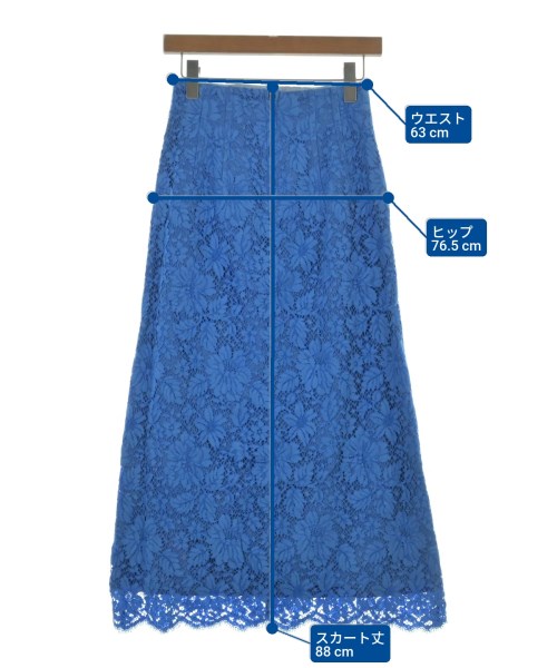 ebure（エブール）ロング・マキシ丈スカート 青 サイズ:36(S位) レディース/2200631142416
