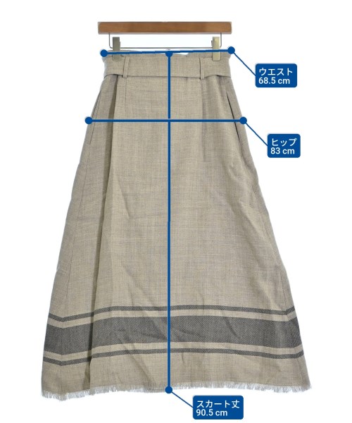 ebure（エブール）ロング・マキシ丈スカート グレー サイズ:38(M位) レディース/2200631143772