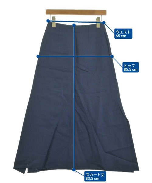 ebure（エブール）ロング・マキシ丈スカート 紺 サイズ:36(S位) レディース/2200631143925