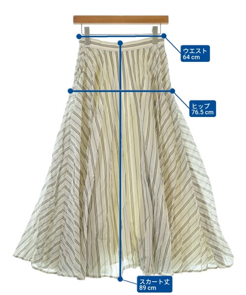 ebure（エブール）ロング・マキシ丈スカート 白 サイズ:36(S位) レディース/2200631144519