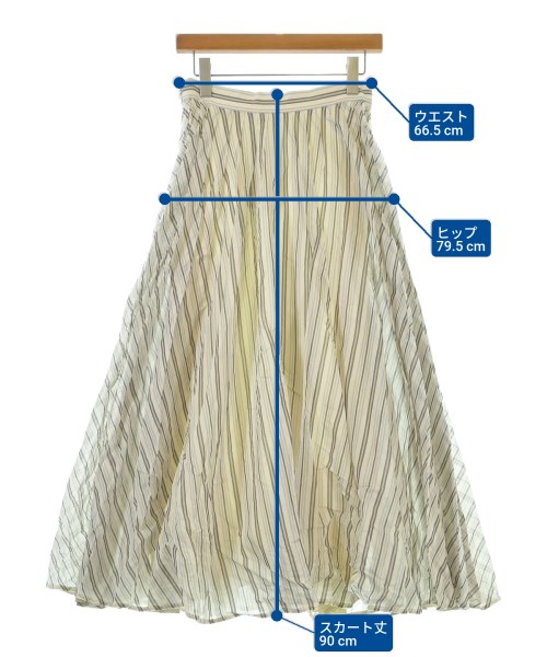 ebure（エブール）ロング・マキシ丈スカート 白 サイズ:38(M位) レディース/2200631144533