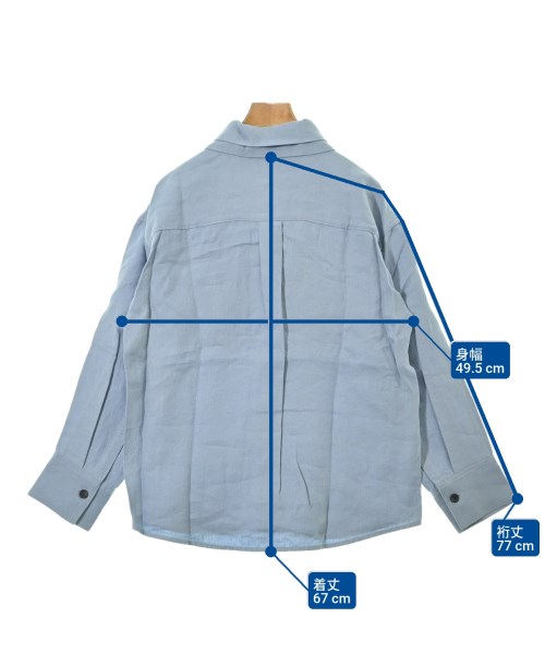 ebure（エブール）カジュアルシャツ 青 サイズ:38(M位) レディース/2200631146179