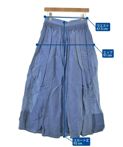 ebure（エブール）ロング・マキシ丈スカート 青 サイズ:36(S位) レディース/2200631146346