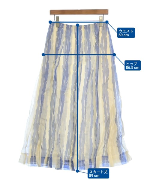 ebure（エブール）ロング・マキシ丈スカート 青 サイズ:38(M位) レディース/2200631147077