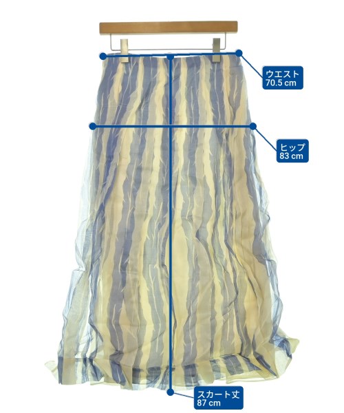 ebure（エブール）ロング・マキシ丈スカート 青 サイズ:38(M位) レディース/2200631147176