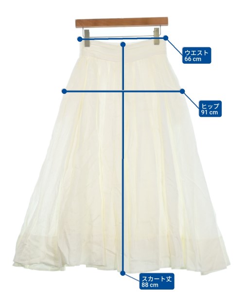 ebure（エブール）ロング・マキシ丈スカート 白 サイズ:36(S位) レディース/2200631147619
