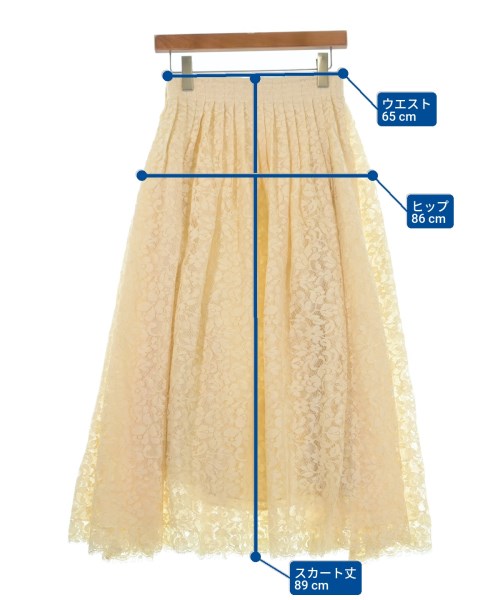 ebure（エブール）ロング・マキシ丈スカート 白 サイズ:36(S位) レディース/2200631147626