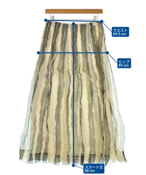 ebure（エブール）ロング・マキシ丈スカート 黄 サイズ:38(M位) レディース/2200631147978