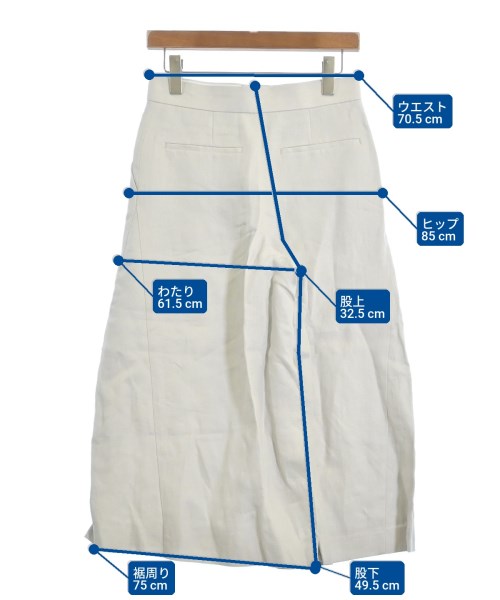 ebure（エブール）クロップドパンツ 白 サイズ:36(S位) レディース/2200631148203