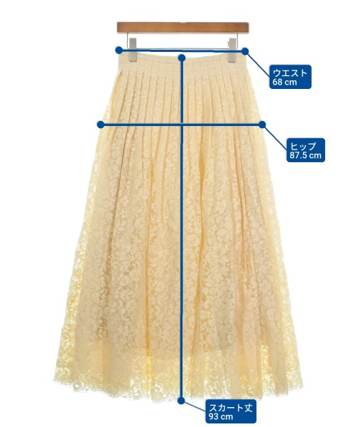 ebure（エブール）ロング・マキシ丈スカート 黄 サイズ:38(M位) レディース/2200631148678