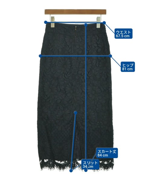 ebure（エブール）ロング・マキシ丈スカート 紺 サイズ:36(S位) レディース/2200631148821