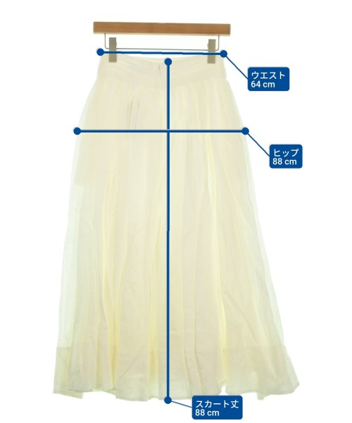 ebure（エブール）ロング・マキシ丈スカート 白 サイズ:36(S位) レディース/2200631149019