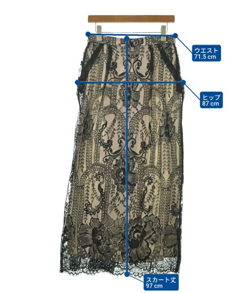 ebure（エブール）ロング・マキシ丈スカート 黒 サイズ:38(M位) レディース/2200631149064