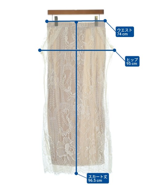 ebure（エブール）ロング・マキシ丈スカート 白 サイズ:38(M位) レディース/2200631149071