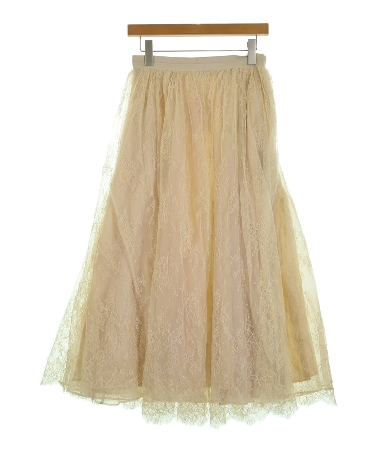 ebure ベージュ レーススカート サイズ38 エブール ebure サイズ38 M - ピンクベージュ レディース 長袖⁄春⁄秋