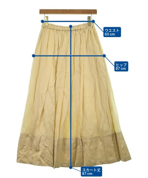 ebure（エブール）ロング・マキシ丈スカート 黄 サイズ:36(S位) レディース/2200631150824