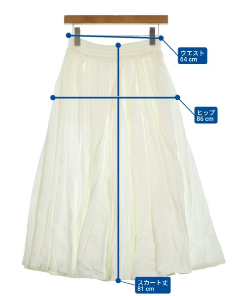 ebure（エブール）ロング・マキシ丈スカート 白 サイズ:38(M位) レディース/2200631150886