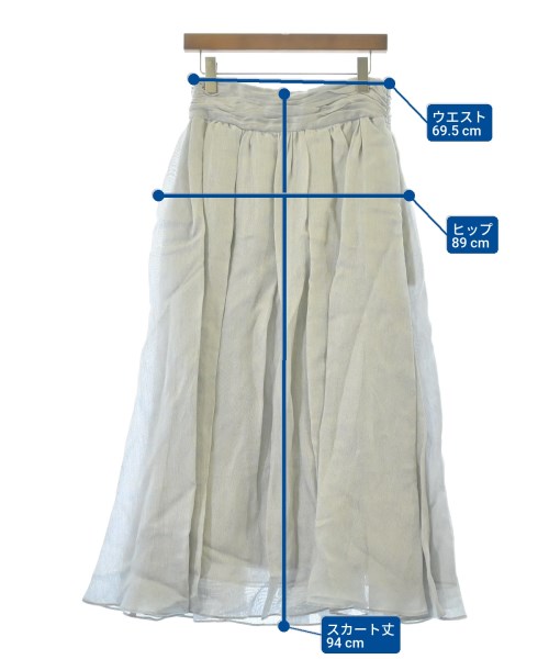 ebure（エブール）ロング・マキシ丈スカート グレー サイズ:38(M位) レディース/2200631153153