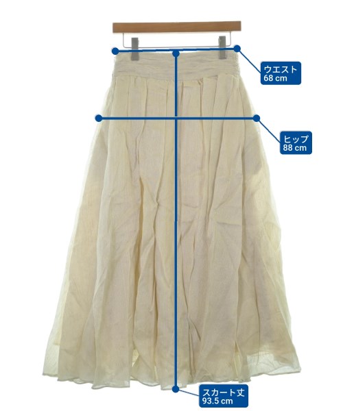 ebure（エブール）ロング・マキシ丈スカート 白 サイズ:36(S位) レディース/2200631153313