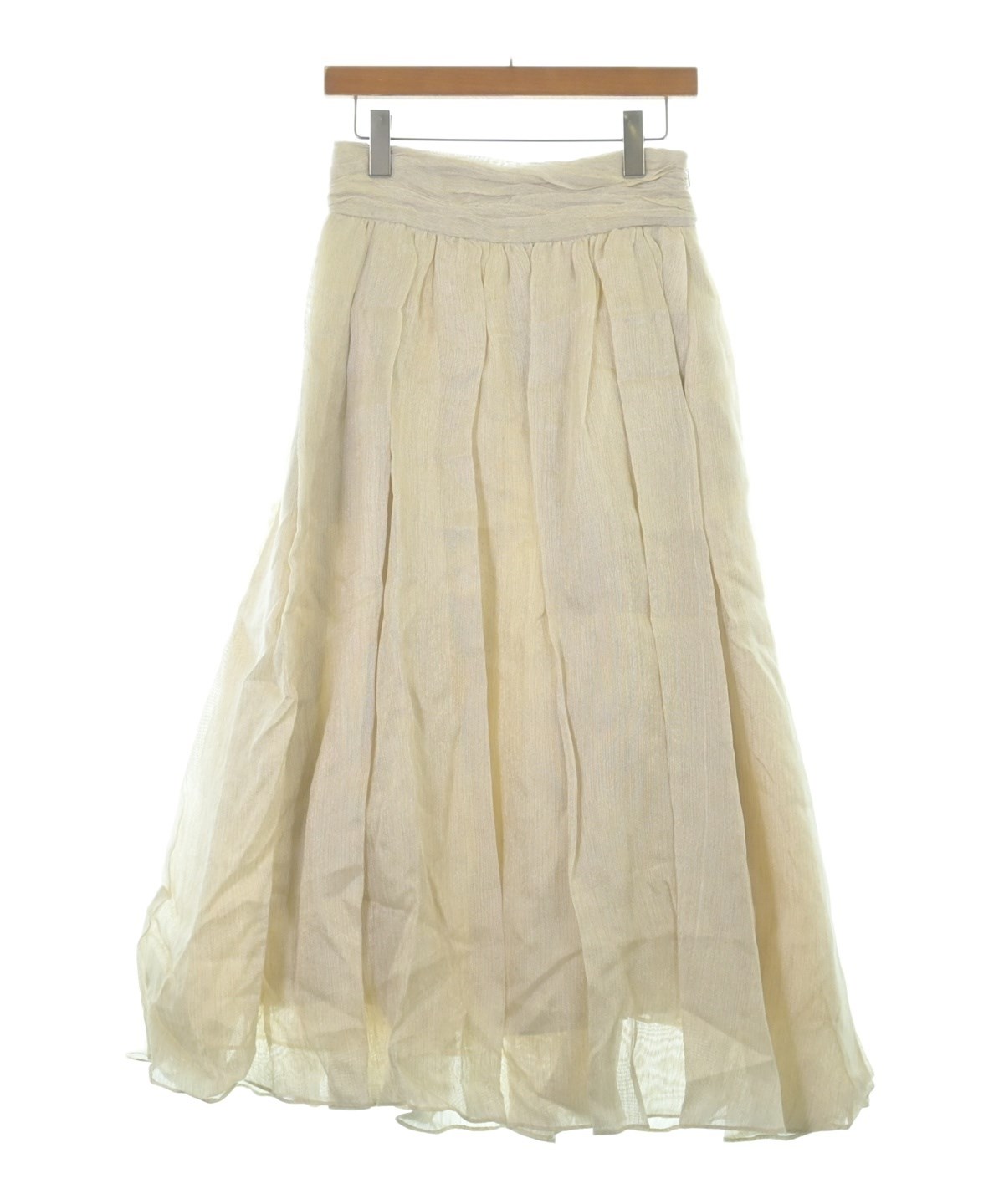 ebure（エブール）ロング・マキシ丈スカート 白 サイズ:36(S位
