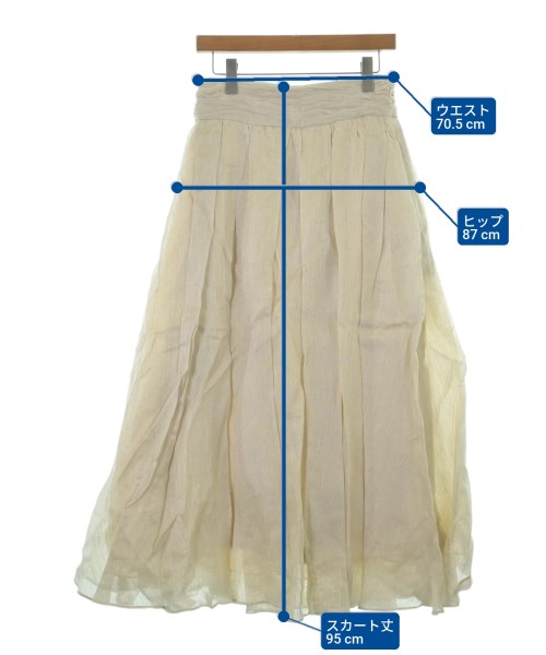 ebure（エブール）ロング・マキシ丈スカート 白 サイズ:38(M位) レディース/2200631153337