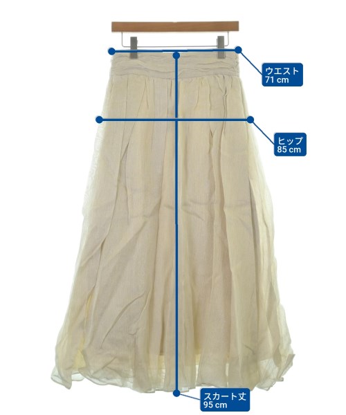 ebure（エブール）ロング・マキシ丈スカート 白 サイズ:38(M位) レディース/2200631153344