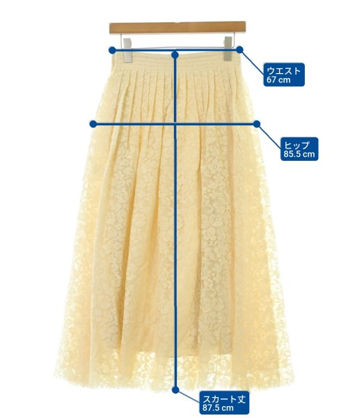 ebure（エブール）ロング・マキシ丈スカート 白 サイズ:36(S位) レディース/2200631154747