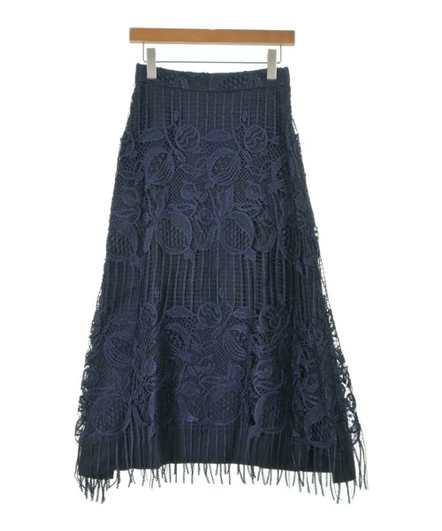 ebure(エブール)ロング・マキシ丈スカート 紺 サイズ:36(S位)/2200631154754