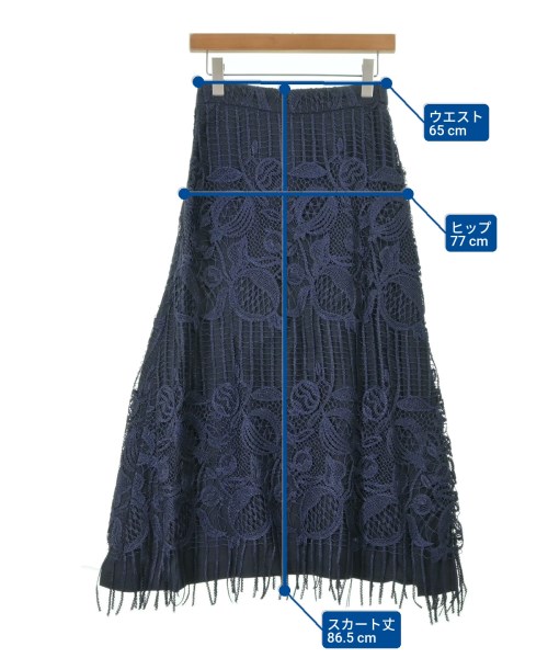 ebure（エブール）ロング・マキシ丈スカート 紺 サイズ:36(S位) レディース/2200631154754