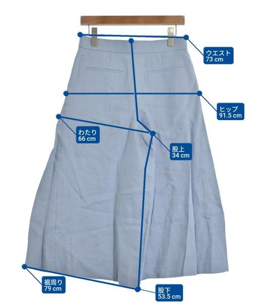 ebure（エブール）クロップドパンツ 青 サイズ:38(M位) レディース/2200631154778