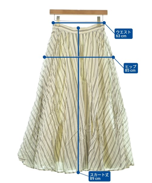 ebure（エブール）ロング・マキシ丈スカート 白 サイズ:36(S位) レディース/2200631168324