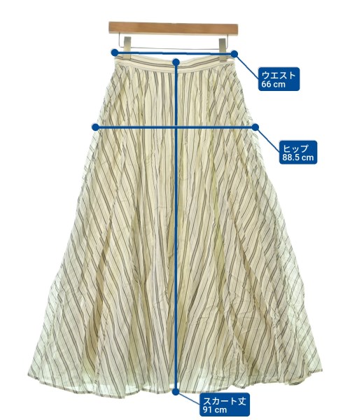 ebure（エブール）ロング・マキシ丈スカート 白 サイズ:38(M位) レディース/2200631168331