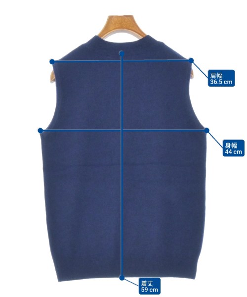 ebure（エブール）ベスト/ノースリーブ 紺 サイズ:38(M位) レディース/2200631191377