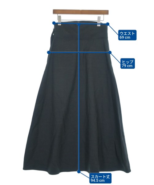 ebure（エブール）ロング・マキシ丈スカート グレー サイズ:38(M位) レディース/2200631192169