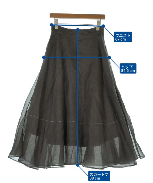 ebure（エブール）ロング・マキシ丈スカート 茶 サイズ:38(M位) レディース/2200631192183