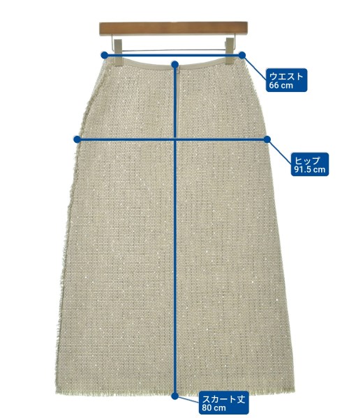 ebure（エブール）ロング・マキシ丈スカート ベージュ サイズ:36(S位) レディース/2200631198017