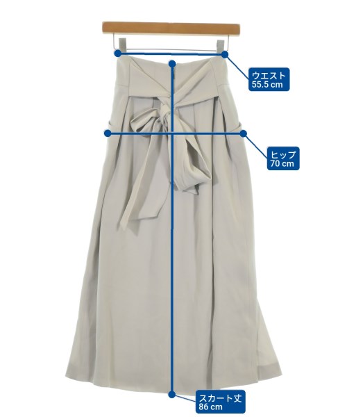 ebure（エブール）ロング・マキシ丈スカート グレー サイズ:40(M位) レディース/2200631198185