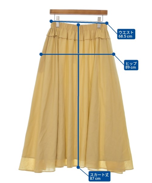ebure（エブール）ロング・マキシ丈スカート 黄 サイズ:38(M位) レディース/2200631198307