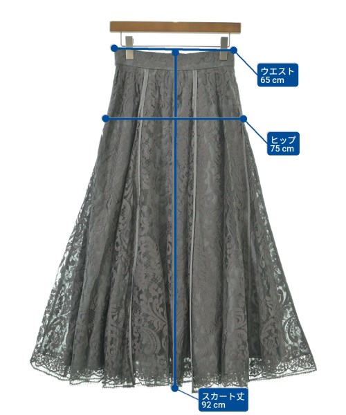 ebure（エブール）ロング・マキシ丈スカート グレー サイズ:36(S位) レディース/2200631198376