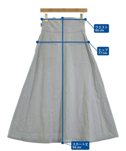 ebure（エブール）ロング・マキシ丈スカート グレー サイズ:36(S位) レディース/2200631199083