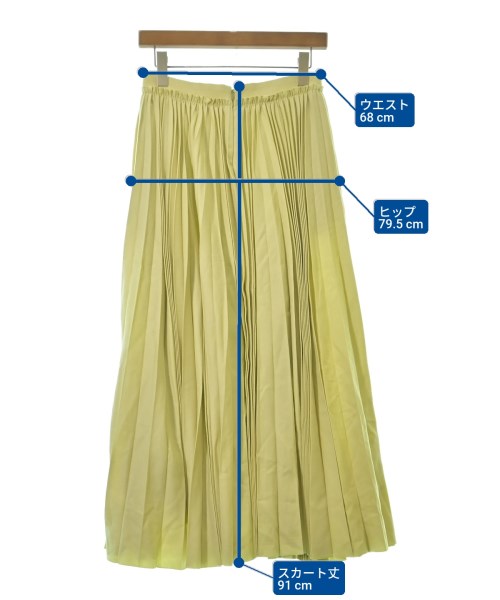 ebure（エブール）ロング・マキシ丈スカート 黄 サイズ:38(M位) レディース/2200631199182